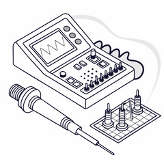 Electronic equipment oscilloscope probe test equipment technology