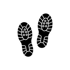 creative details Outline silhouette track footprints human shoes shoe sole funny feet footsteps paws people silhouette icon vector illustration