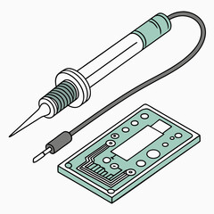 Soldering iron and circuit board repair electronics technology