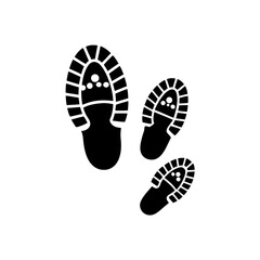 creative details Outline silhouette track footprints human shoes shoe sole funny feet footsteps paws people silhouette icon vector illustration
