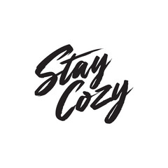 Stylish calligraphy text logo Stay Cozy