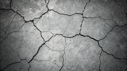 Fototapeta premium Gray Cracked Concrete Texture Grunge Background Image