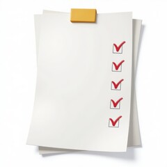 Checklist with Completed Tasks on Papers with Clip. Approved project and finished process.
