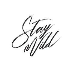 Stylish calligraphy text logo Stay Wild