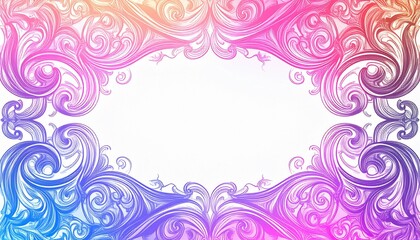 Gradient Swirl Frame Ornate Decorative Border