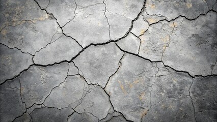 Obraz premium Gray Cracked Concrete Texture Rough Surface Background