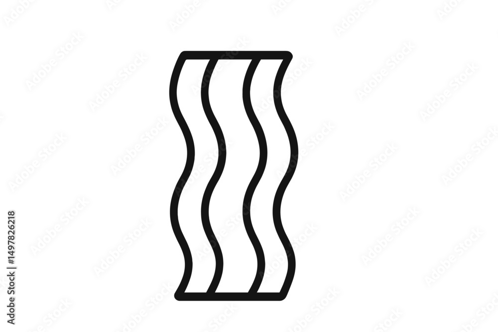 Leinwandbilder abstract design featuring wavy lines in a minimalist style suitable for modern art interpretation