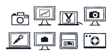 icon, computer, monitor, computer monitor