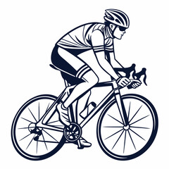 silhouette of a cyclist