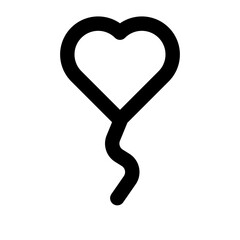 Heart-Shaped Balloon Icon A Simple, Elegant Design for Love and Celebration