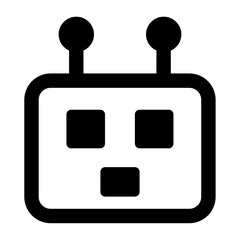 Simple Robot Icon A Minimalist Digital Character Design