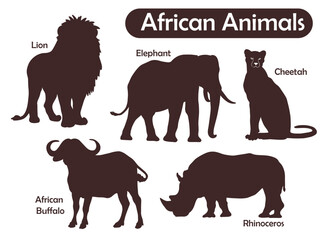 set of animals africa