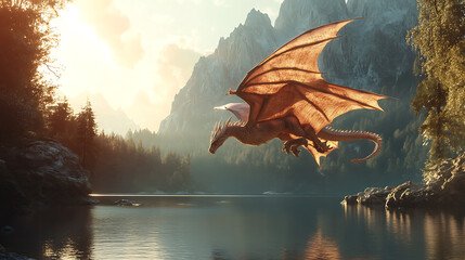 Fire path shaped by dragons into heart high resolution picture