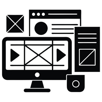 web designer element isolated design feedback on white background