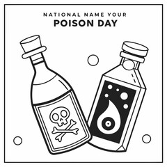 NATIONAL NAME YOUR POISON DAY vector illustration