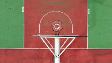 Basketball Hoop Net Close-Up Top Plan View © GRASSS.H