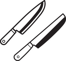 Obraz premium A simple yet professional knife vector graphic designed for resale and usage in various digital content creation projects.