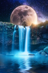 Vertical Celestial Waterfall 01