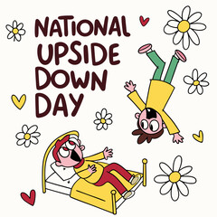 Obraz premium NATIONAL UPSY DAISY DAY vector illustration