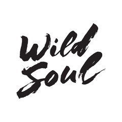 Stylish calligraphy text logo Wild Soul