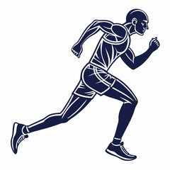 Obraz premium silhouette of a man running