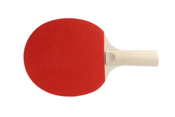 One ping pong racket isolated on white