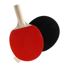 Two ping pong rackets isolated on white