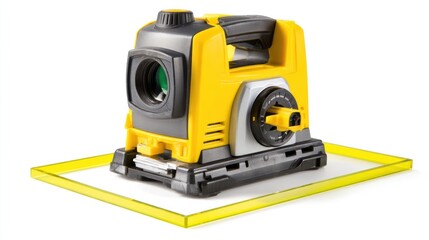 Fototapeta premium Precision Surveying Equipment for Construction and Engineering Projects with Bright Yellow Design