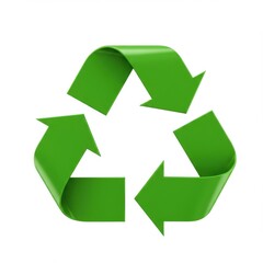 Obraz premium Green recycle symbol isolated on white background. eco concept and reuse cases.