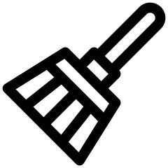 Broom. Editable stroke vector icon.