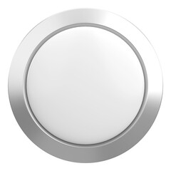 Circle button. Price tag. 3D illustration.