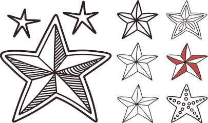 Obraz premium set of stars vector