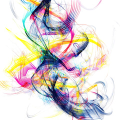 Abstract colorful swirls and lines artwork