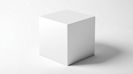 Elegant White Box Presentation on White Background