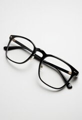 Stylish black eyeglasses stacked for a trendy look in eyewear fashion.