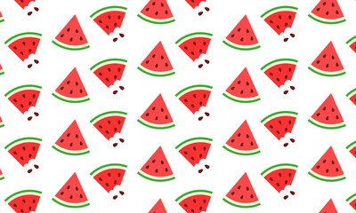 Summer watermelon pattern illustration, Food illustration, Tropical fruit image for poster, flyer, greeting postcard, invitation. 