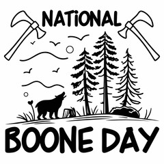 NATIONAL BOONE DAY vector illustration