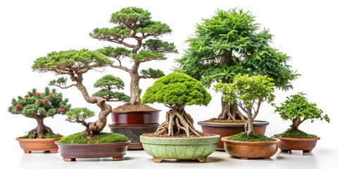 bonsai tree isolated on white