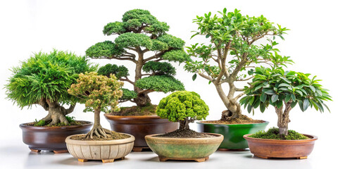 bonsai tree isolated on white