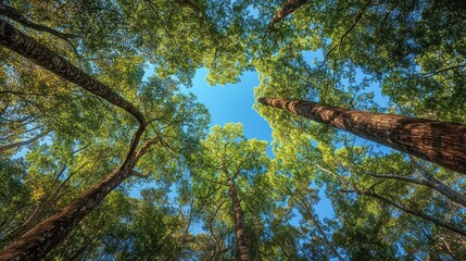 Majestic Forest Canopy: A View from Below