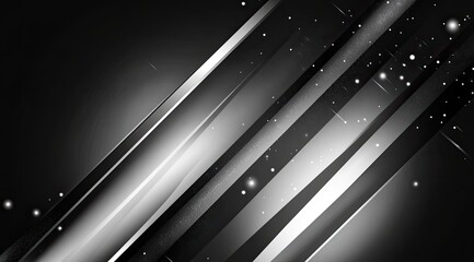 Abstract Diagonal Lines Black and White Background