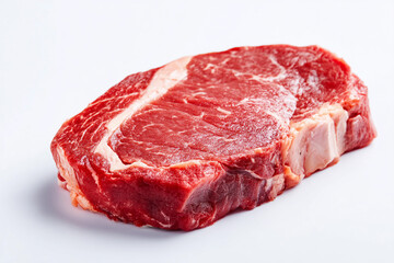 Obraz premium Sizzling raw steak ready for grilling or cooking at home