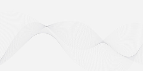 Wavy business curve lines on transparent background. Abstract ocean wave line background. Wave swirl, frequency sound wave, twisted curve lines with blend effect. Vector illustration.	