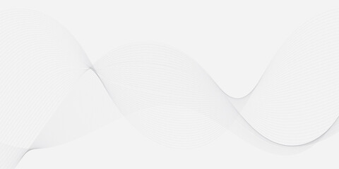 Wavy business curve lines on transparent background. Abstract ocean wave line background. Wave swirl, frequency sound wave, twisted curve lines with blend effect. Vector illustration.	