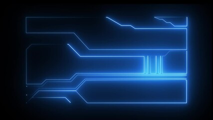Digital neon HUD futuristic background. Future technology interface data sci-fi display screen. Digital hud graphic for information call box bars, Technology HUD template. Frame HUD element - Powered by Adobe