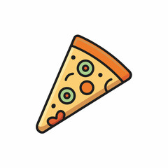 illustration of pizza with cheese