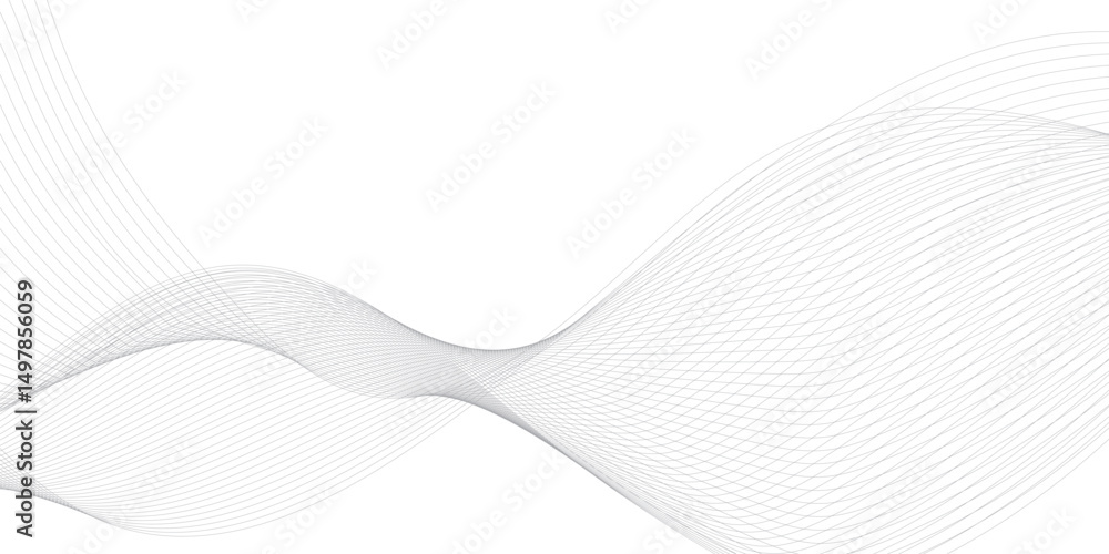 Poster wavy business curve lines on transparent background. abstract ocean wave line background. wave swirl
