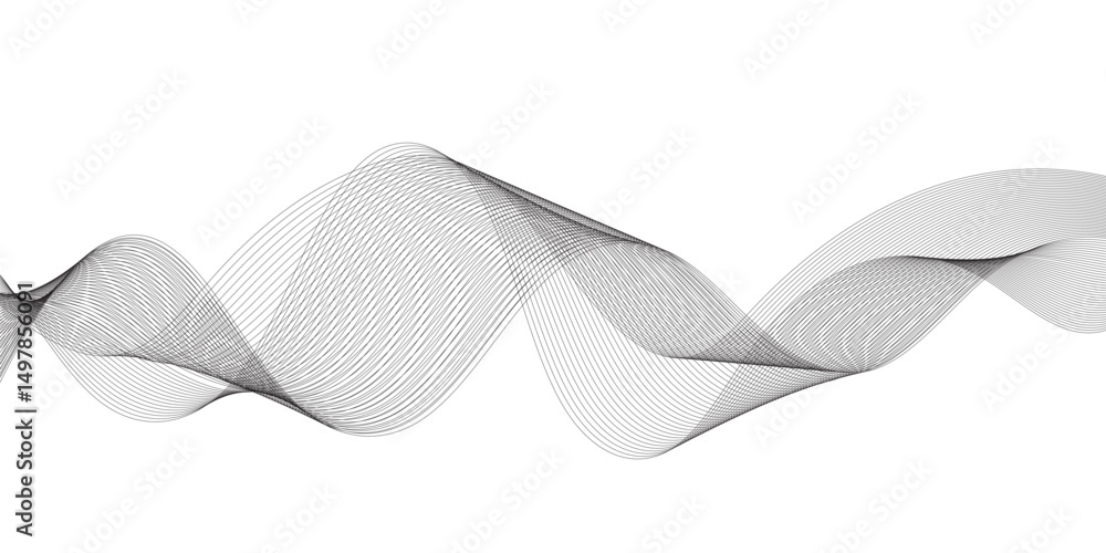 Poster abstract wave blend lines on transparent background. design for banner, wallpaper, background and ma