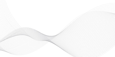Wavy business curve lines on transparent background. Abstract ocean wave line background. Wave swirl, frequency sound wave, twisted curve lines with blend effect	
