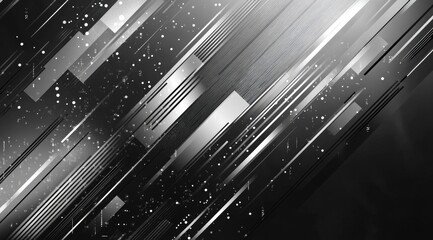 Abstract Black and White Diagonal Lines Background